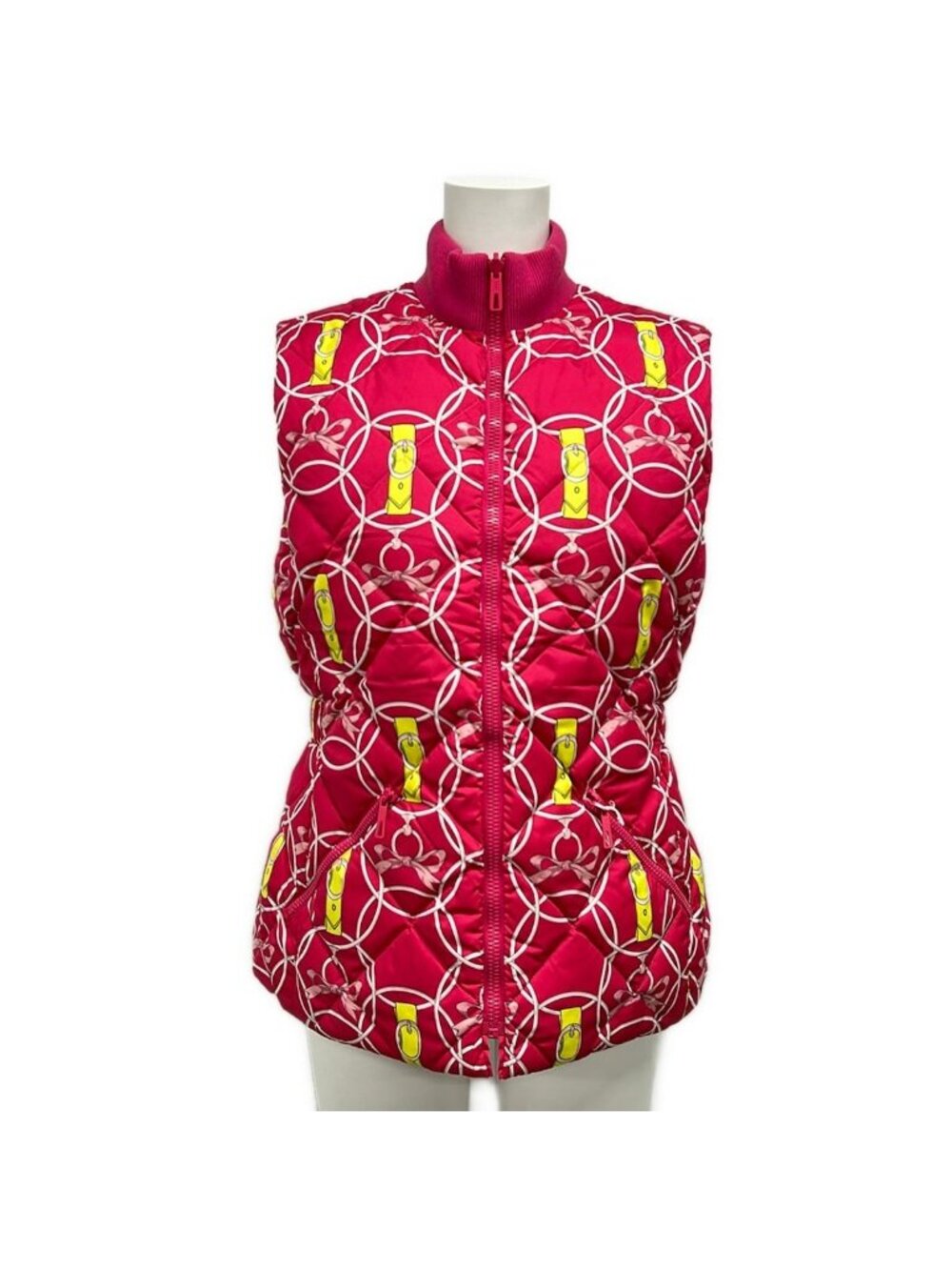 Hermes Down Vest 40 M Pink la Promenade du Matin Reversible Winter